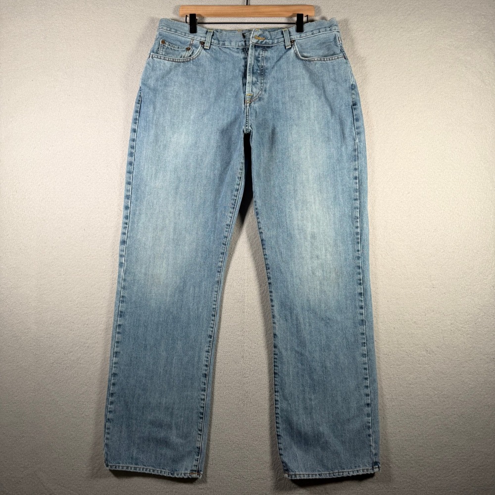 Lucky Brand Men 38 Bootleg 182 Jeans Light Wash Made in USA 7182F60 Button Fly